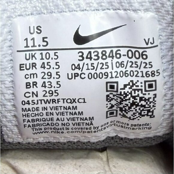 Nike Air Max Torch 4 Running Shoes Gray Red Men’s Size 11.5 - Picture 7 of 8